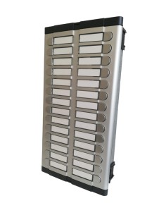Urmet 725/028 outdoor push-button panel with 28 buttons on 2 rows of 14 buttons